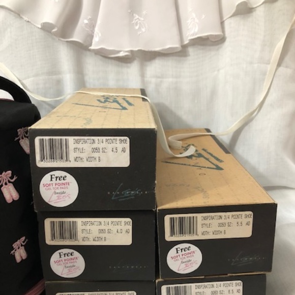 LEO's Inspiration 3/4 Pointe Ballet Shoes W: B #53 - Picture 3 of 4